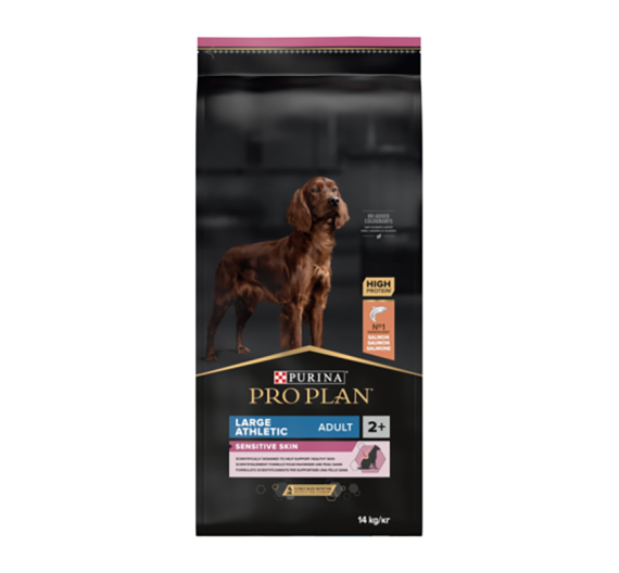 Purina Pro Plan OptiDerma Large Athletic Adult Sensitive Skin Σολομός 14kg