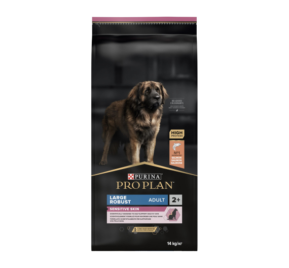 Purina Pro Plan OptiDerma Large Robust Adult Sensitive Skin Σολομός 14kg