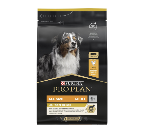 Purina Pro Plan OptiWeight All Sizes Adult Light/Sterilised Κοτόπουλο 3kg