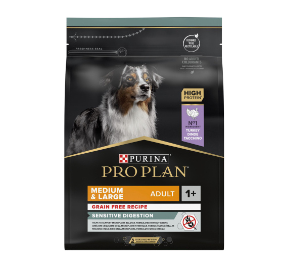 Purina Pro Plan OptiDigest Medium & Large Adult Grain Free Sensitive Digestion Γαλοπούλα 2.5kg