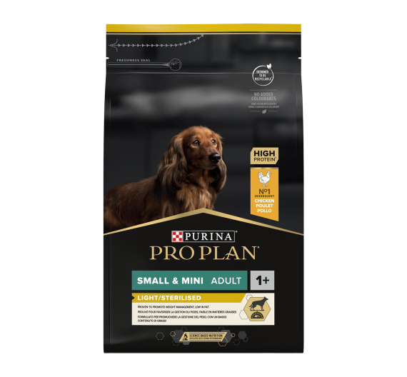 Purina Pro Plan OptiWeight Small & Mini Adult Light/Sterilised Κοτόπουλο 3kg