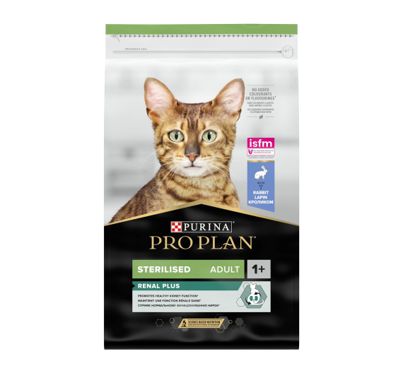 Purina Pro Plan OptiRenal Sterilised Κουνέλι 10kg