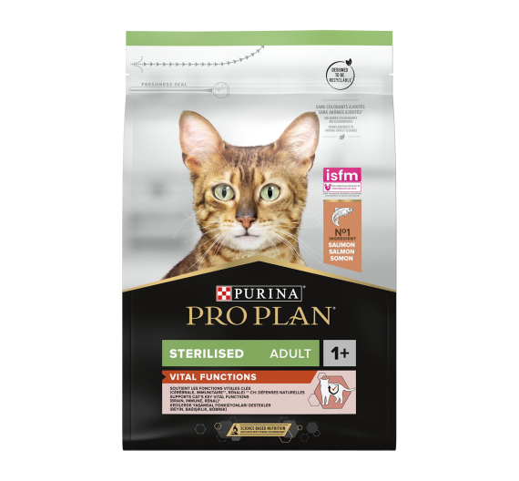 Purina Pro Plan OptiSenses Sterilised Σολομός 3kg