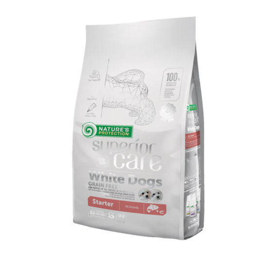 Nature's Protection White Dog Salmon Grain Free Starter 1.5kg