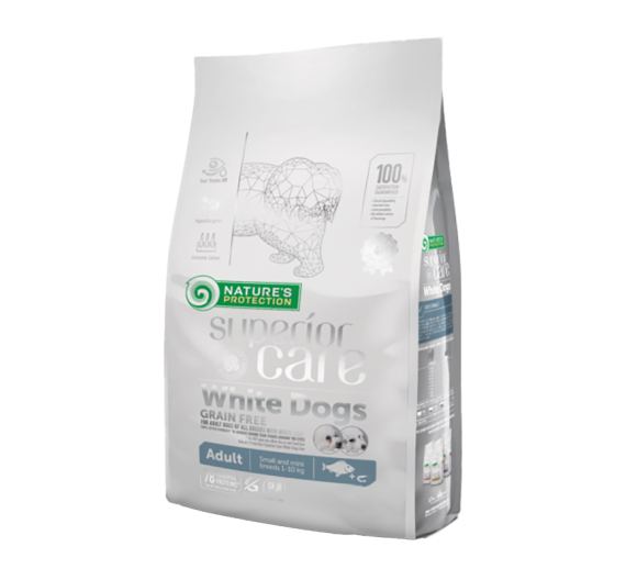 Nature's Protection White Dog White Fish Grain Free Adult Mini 1.5kg