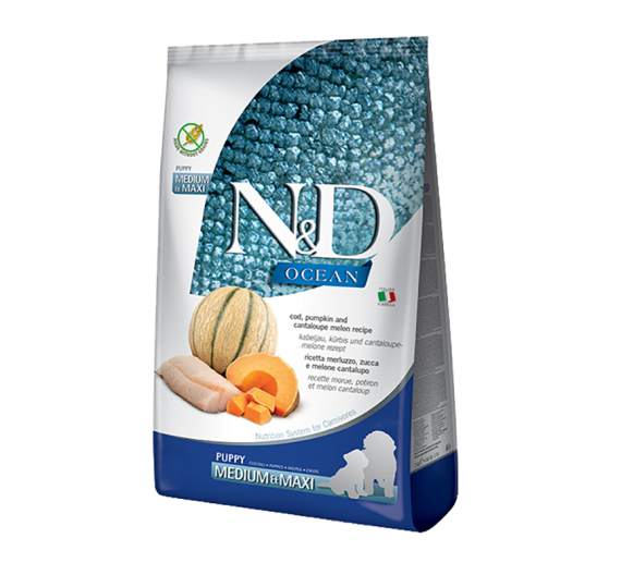 N&D Ocean Grain Free Codfish & Pumpkin Puppy Med/Maxi 2.5kg