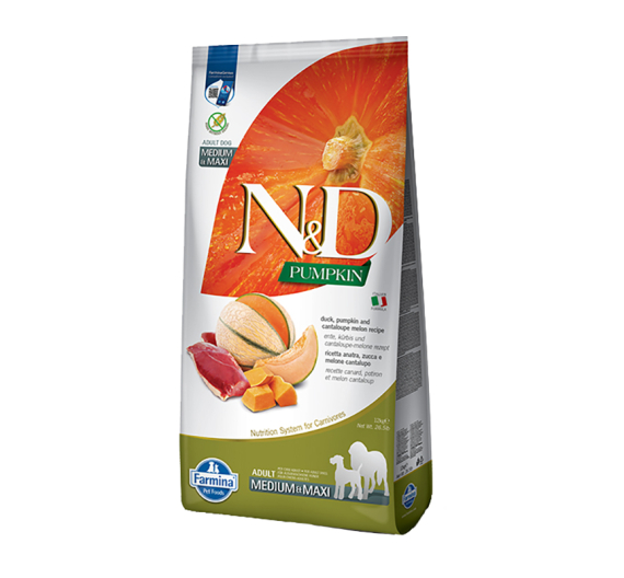 N&D Pumpkin Grain Free Duck & Melon Adult Med/Maxi 12kg