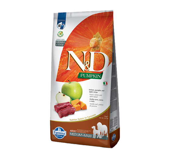 N&D Pumpkin Grain Free Venison & Apple Adult Med/Maxi 12kg