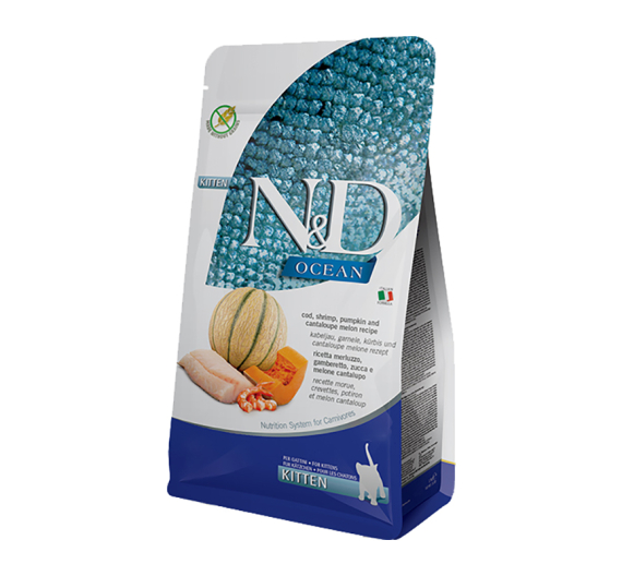 N&D Pumpkin Grain Free Codfish & Melon Kitten 300gr