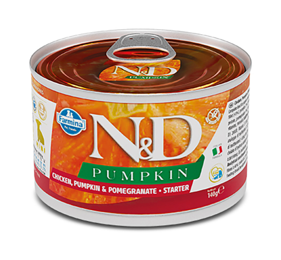 N&D Pumpkin Grain Free Chicken & Pomegranate Starter Mini 140gr