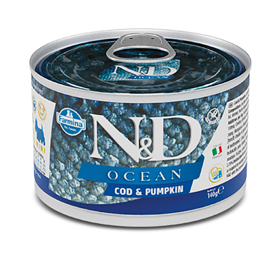 N&D Ocean Grain Free Codfish & Pumpkin Adult Mini 140gr