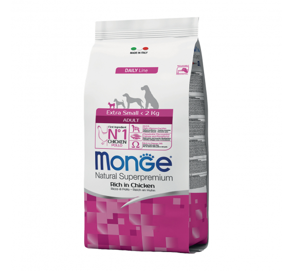 Monge Dog Adult Extra Small Chicken 3kg Monge Dog Adult Extra Small Chicken 3kg