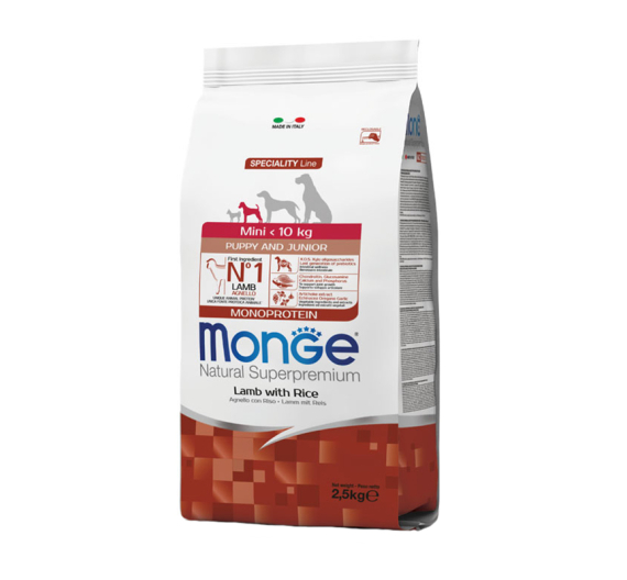 Monge Puppy Mini Lamb & Rice Monoprotein 2.5kg