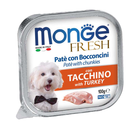 Monge Dog Pate & Chunkies with Turkey 100gr