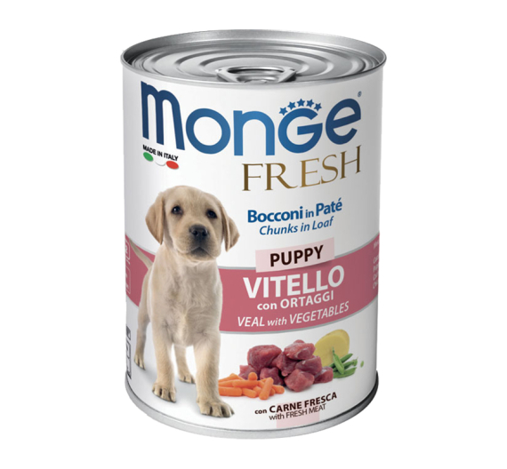 Monge Puppy Pate & Chunks Veal & Vegetables 400gr