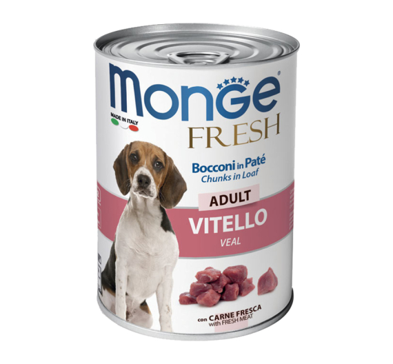 Monge Dog Pate & Chunks Adult Veal 400gr