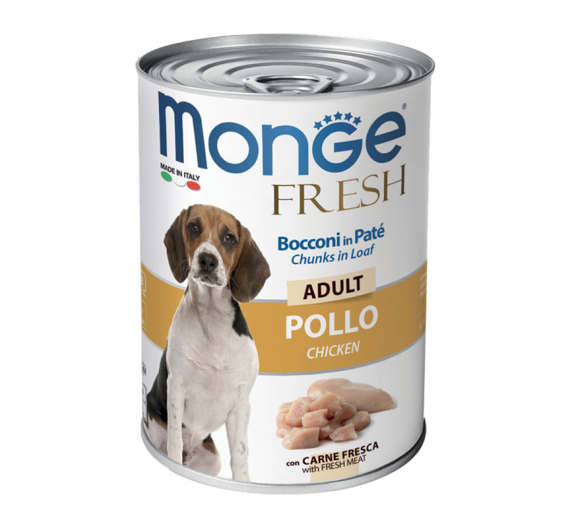 Monge Dog Pate & Chunks Adult Chicken 400gr