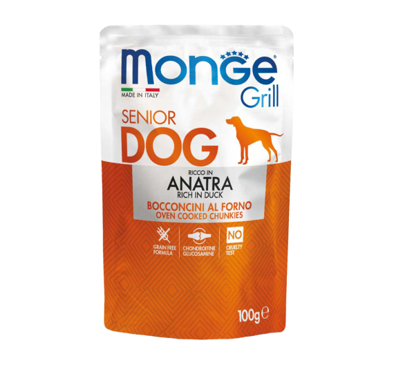 Monge Grill Dog Senior Rich in Duck 100gr