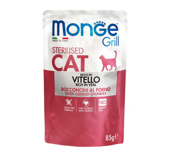 Monge Grill Cat Sterilised Rich in Veal 85gr