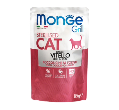 Monge Grill Cat Sterilised Rich in Veal 85gr