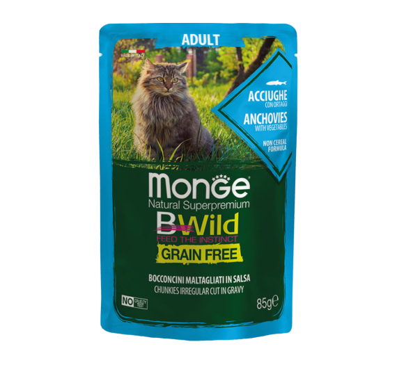 Monge Bwild Grain Free Adult - Anchovies with Vegetables 85gr