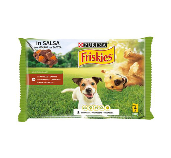 Friskies Dog Αρνί & Καρότα σε Σάλτσα 4x100gr