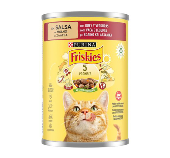 Friskies Cat Βοδινό & Λαχανικά σε Σάλτσα 400gr