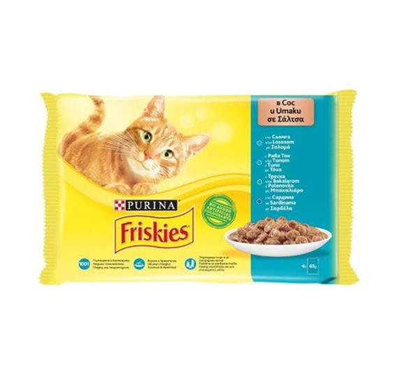 Friskies Πολυσυσκευασία Θαλασσινών σε Σάλτσα 4x85gr