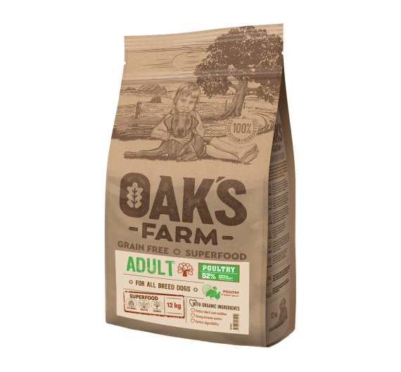 Oak's Farm Grain Free All Adult Poultry 12kg