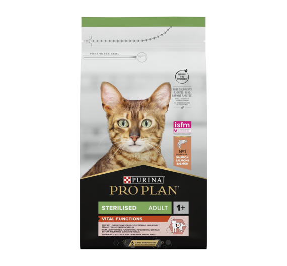 Purina Pro Plan OptiSenses Sterilised Σολομός 1.5kg