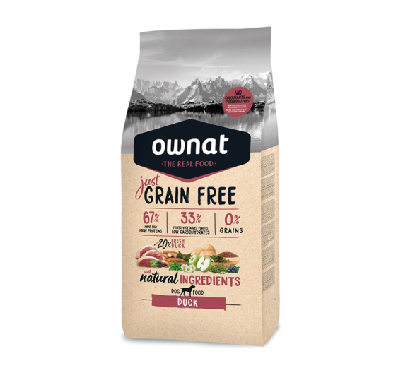 Ownat Just Dog Adult Grain Free Πάπια 3kg