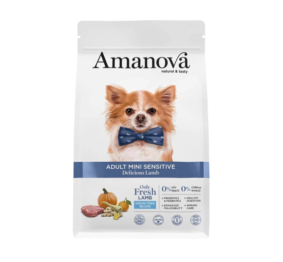 Amanova Dog Adult Mini Sensitive Delicious Lamb 2kg Grain Free