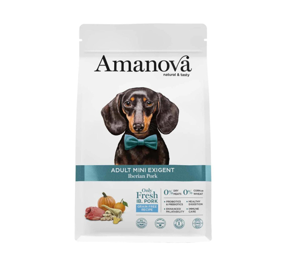 Amanova Dog Adult Mini Exigent Iberian Pork 2kg Grain Free