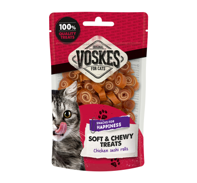 Voskes Cat Chicken Sushi Rolls 60gr
