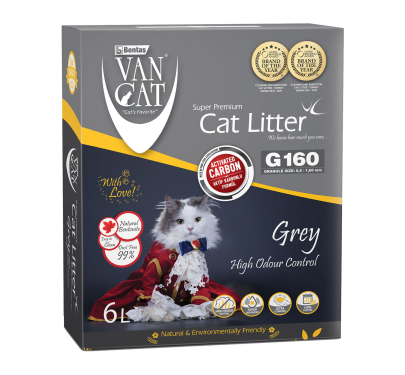 Ψιλή Άμμος Γάτας Van Cat Grey Odour Control Canada Clumping 5.1kg σε Κουτί