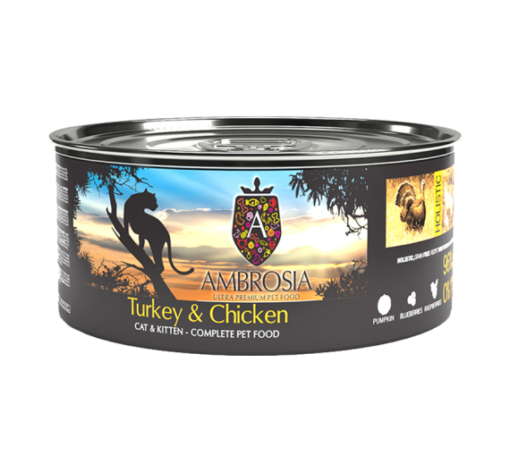 Ambrosia Grain Free Cat & Kitten Turkey & Chicken 150gr