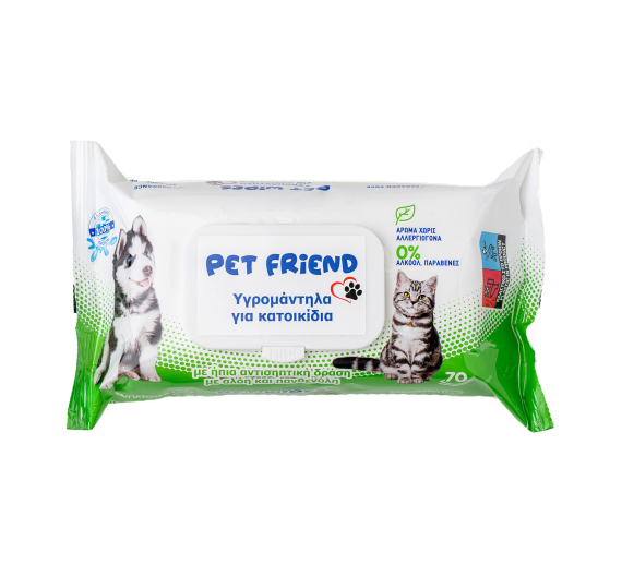 Pet Friend Μαντηλάκια Καθαρισμού 70τμχ