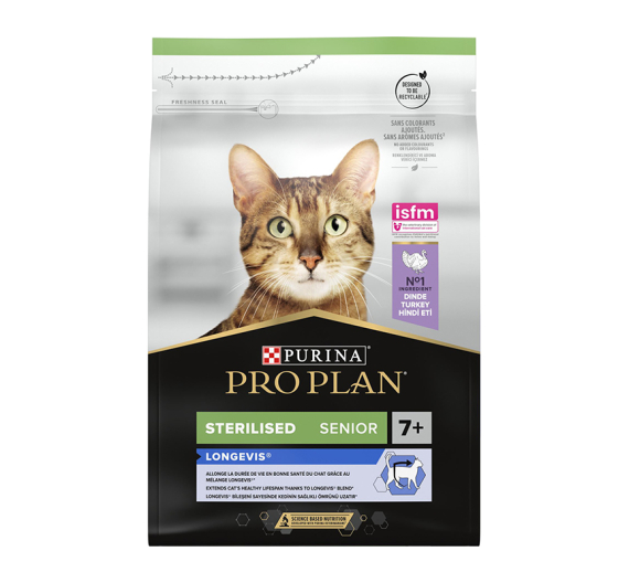 Purina Pro Plan Longevis Sterilised 7+ Γαλοπούλα 3kg