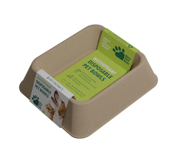 Eco Pet Box Βιοδιασπώμενα Μπολ 3τμχ 18x16x6cm