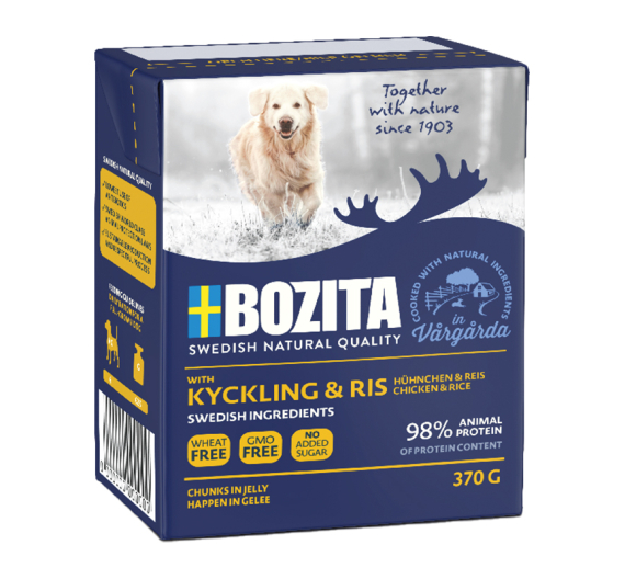 Bozita Dog Tetra Pack Κοτόπουλο & Ρύζι 6x370gr
