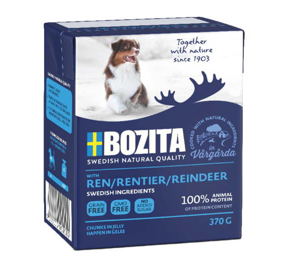 Bozita Dog Tetra Pack Τάρανδος Grainfree 6x370gr