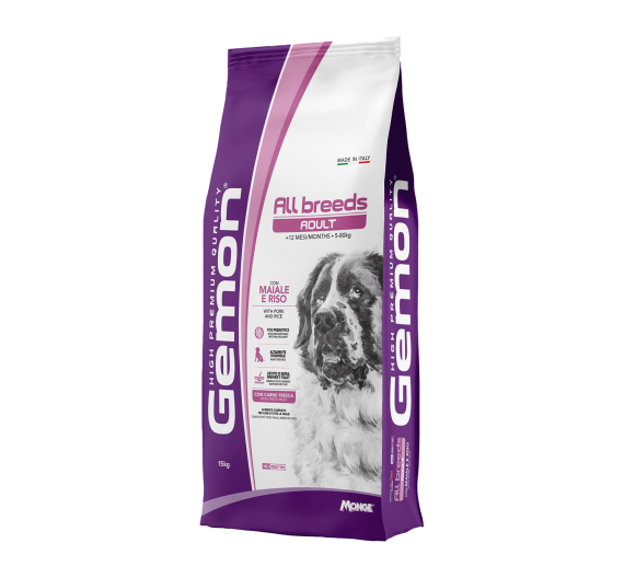 Gemon Dog Adult All Breeds Pork & Rice 15kg