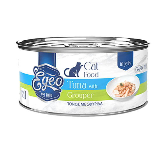 Egeo Cat Adult Τόνος με Σφυρίδα σε Ζελέ 85gr