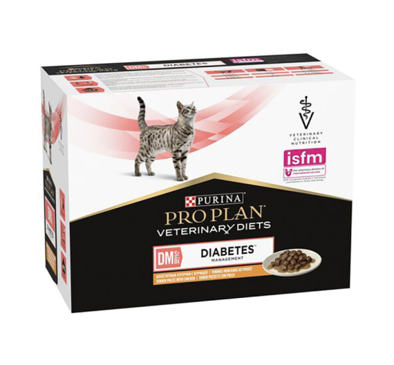 Purina Pro Plan Veterinary Cat DM Diabetes Management σε Σάλτσα Κοτόπουλο 10x85gr