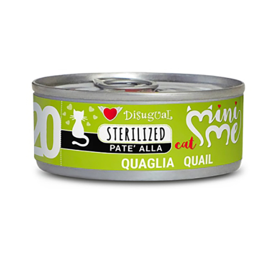 Disugual Mini Me Cat Sterilised Πατέ Ορτύκι 85gr