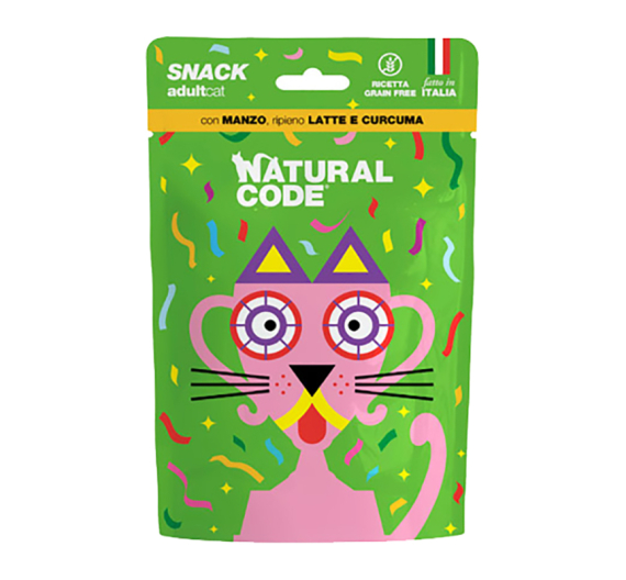 Natural Code Adult Cat Snacks Beef & Turmeric 60gr