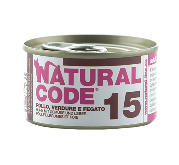 Natural Code Adult Cat Κοτόπουλο, Λαχανικά & Συκώτι 85gr