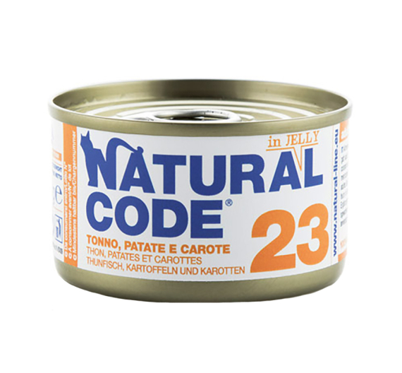 Natural Code Adult Cat Τόνος, Πατάτα & Καρότα 85gr