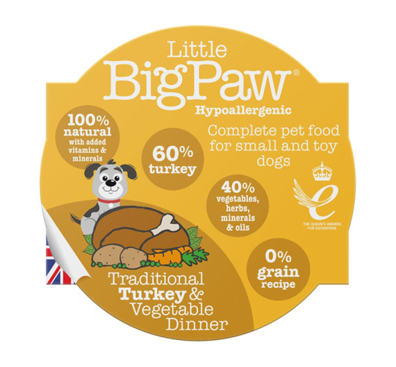 Little Big Paw Traditional Turkey & Vegetable Dinner 85gr