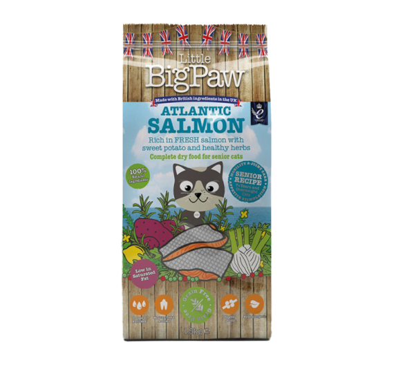 Little Big Paw Dry Cat Senior Atlantic Salmon 1.5kg